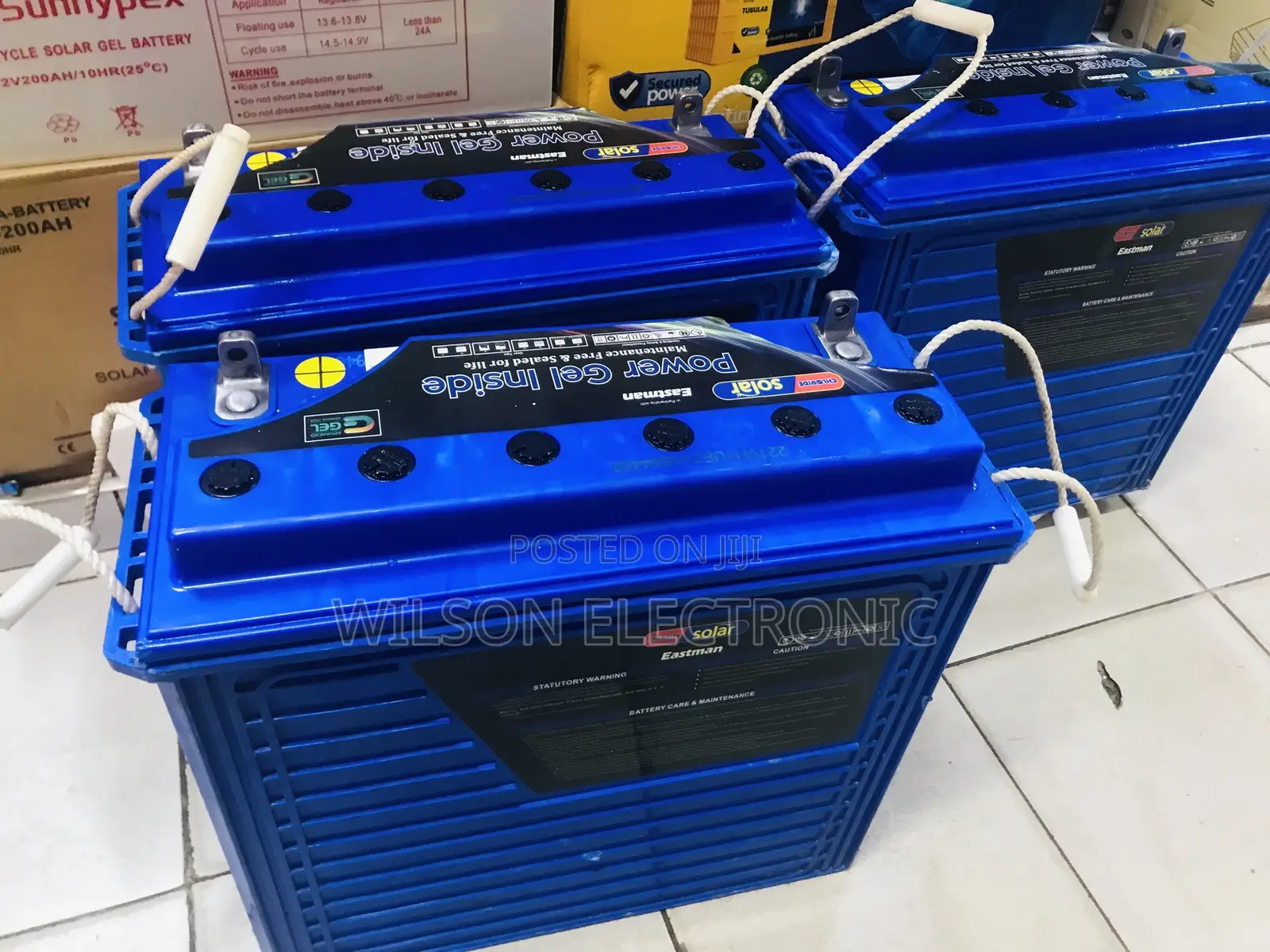 Eastman Tubular Solar Battery. 12v/200ah