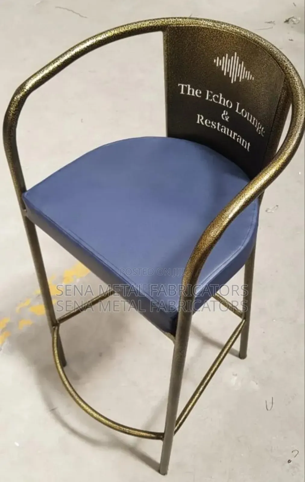 Gold Bar High Bar Stools With Logo.