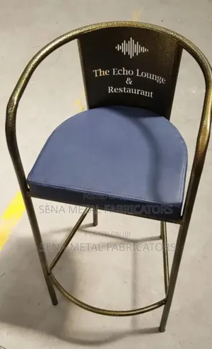 Gold Bar High Bar Stools With Logo.