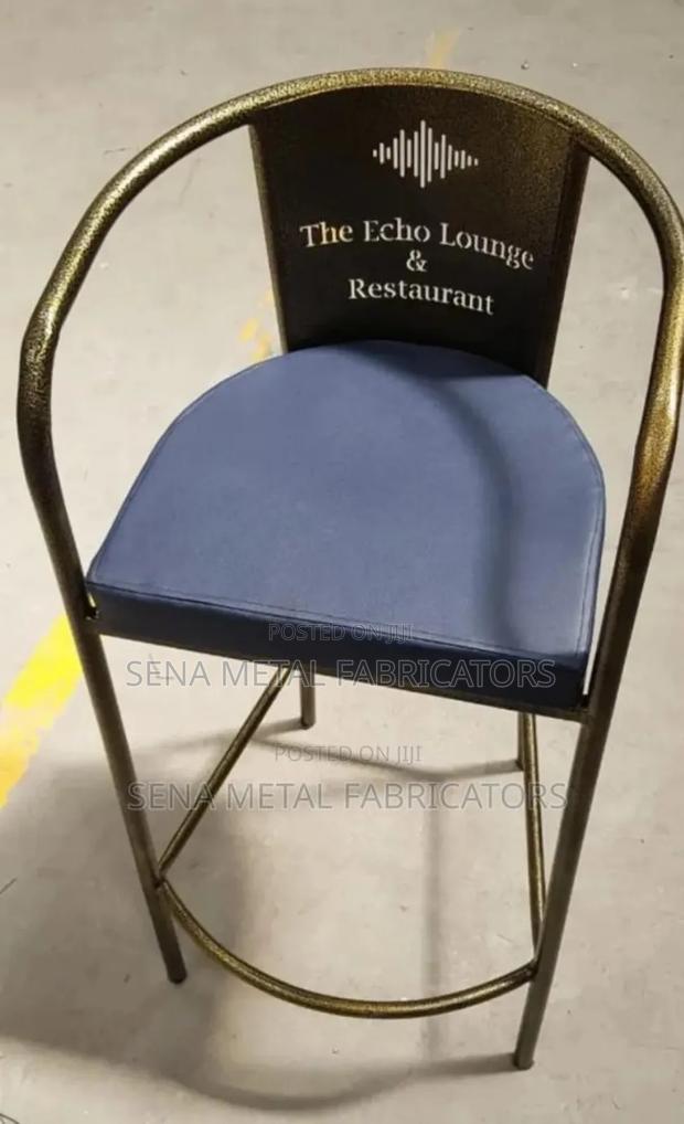Gold Bar High Bar Stools With Logo. - thumbnail 3