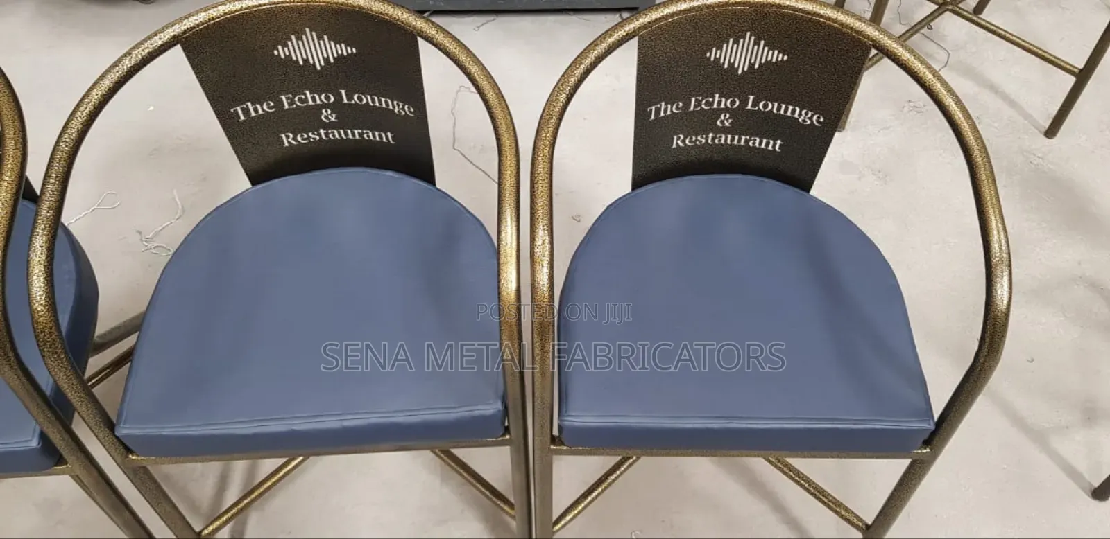 Restaurant Gold Low Chairs With Powder Coating Finish