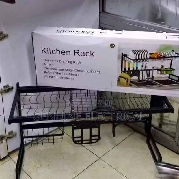 Quality Rust Proof Heavy Metallic 85cm Over the Sink Rack - main view