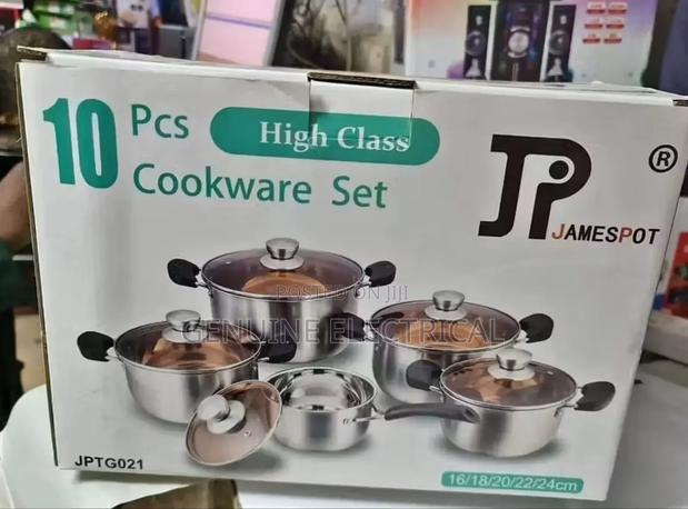 Jp 10pcs Premium Quality Stainless Steel Cookware Sets Pot - main view