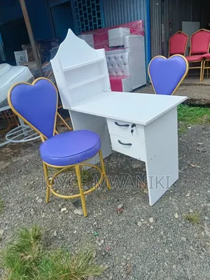 Manicure Set, White Table, 2 Love Seats 