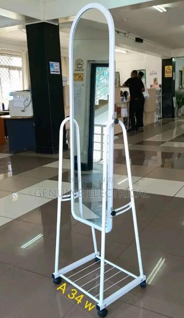 *A34 Dressing Mirror With Wheels and Storage