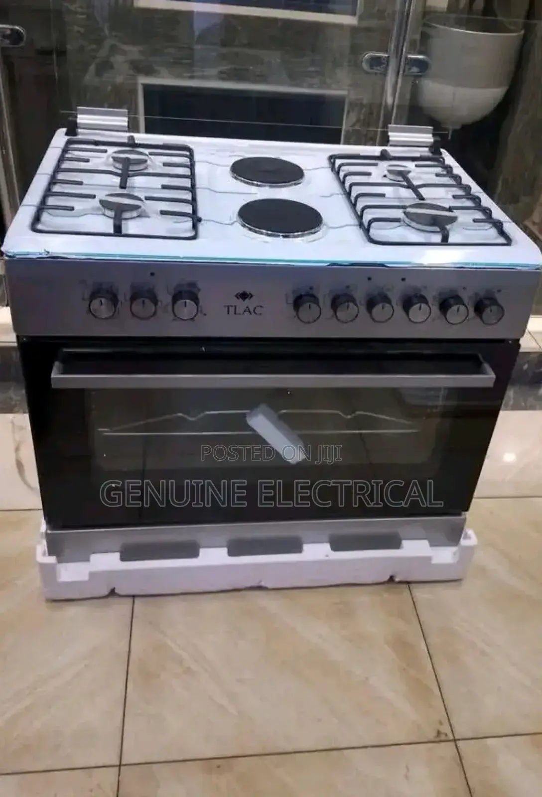 60*90tlac Standing Cooker Jet 4+2 Hotplate and Electric Oven