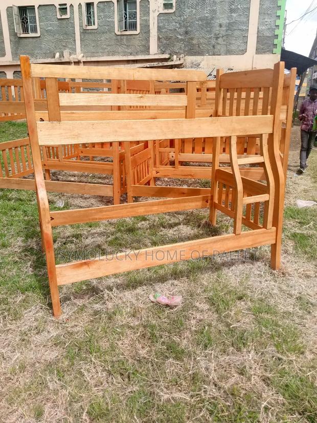 Hardwood Framed Double Decker Bed3.5*6 Bottom by 3*6 Top - main view