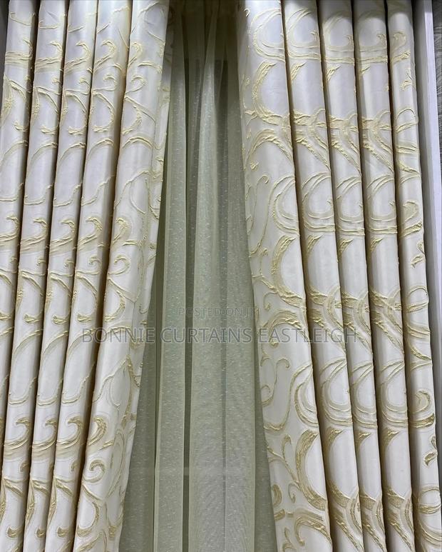 Grey Goid Living Room Curtains - main view