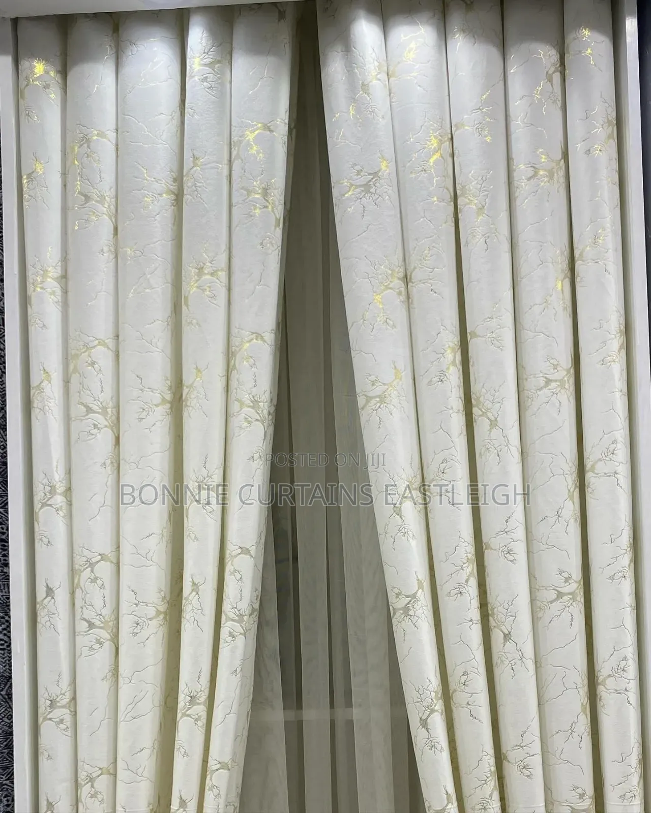Cream Velvet Dinning Curtains