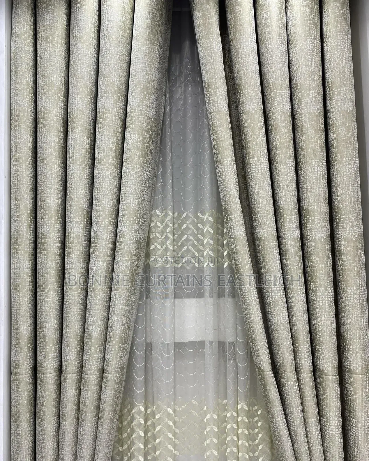 Cream Velvet Dinning Curtains