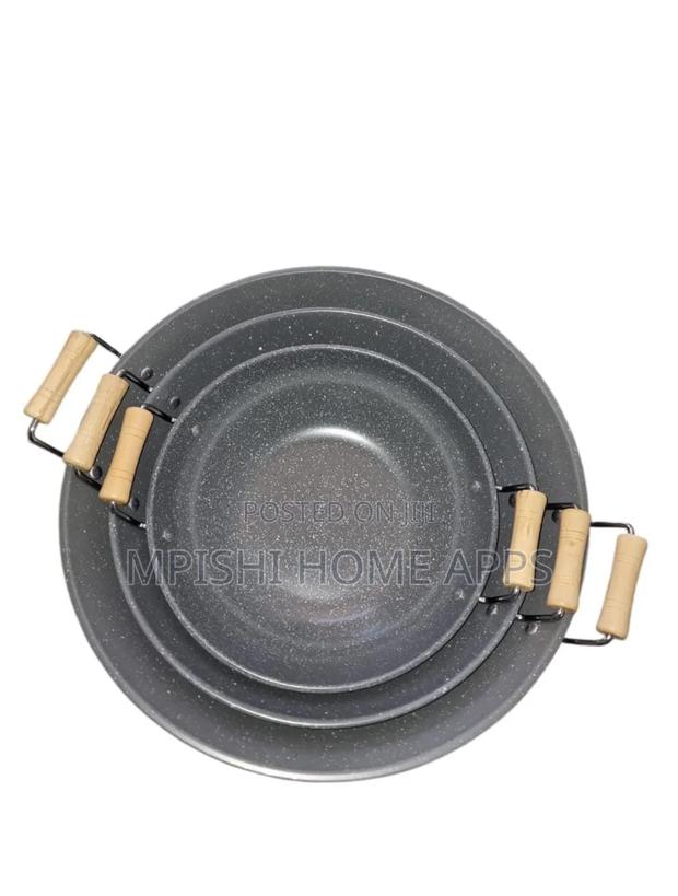 Non Stick Granite Deep Pan With Handle