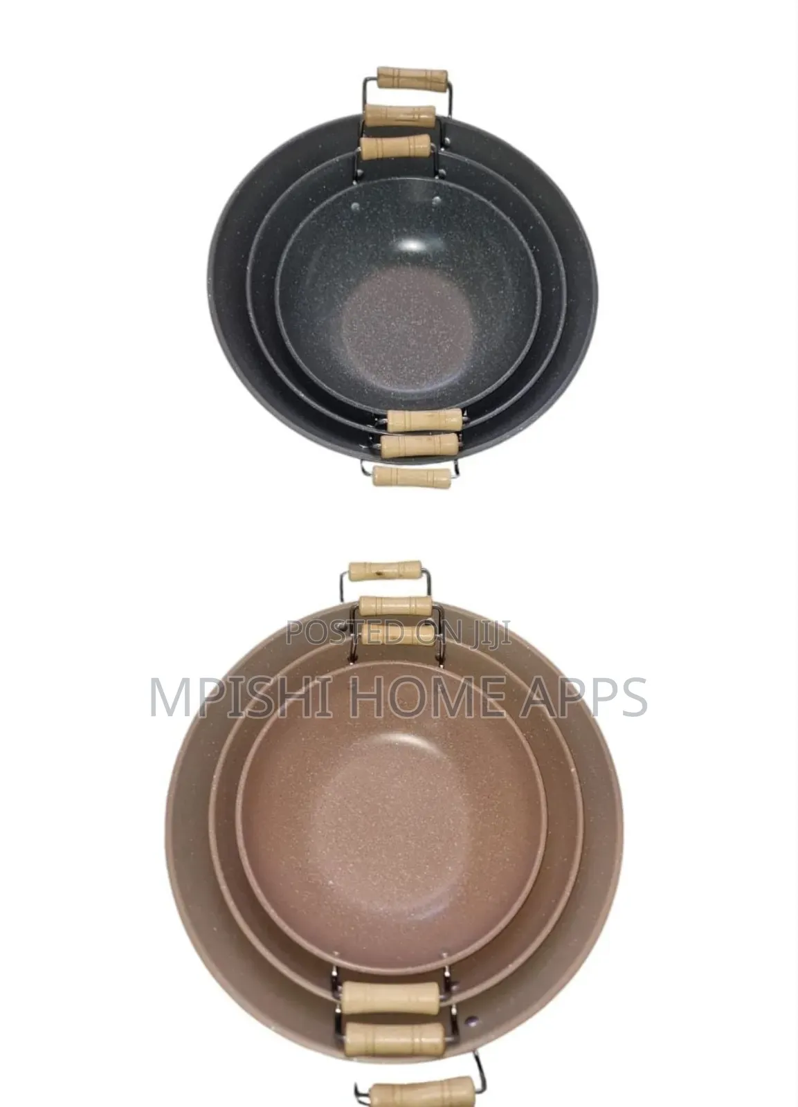 Non Stick Granite Deep Pan With Handle