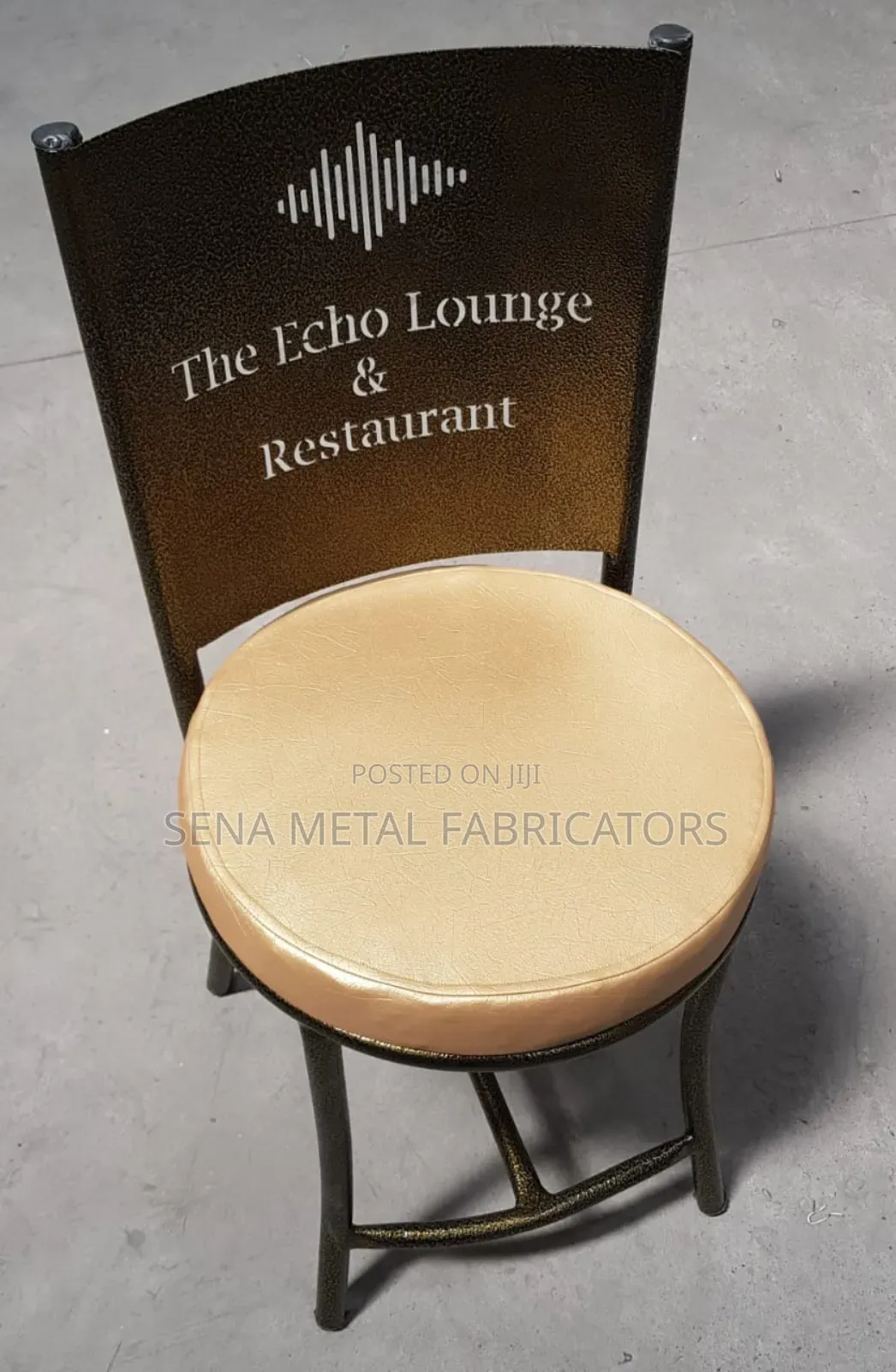 Metal Seat Dining Chairs With Logo.