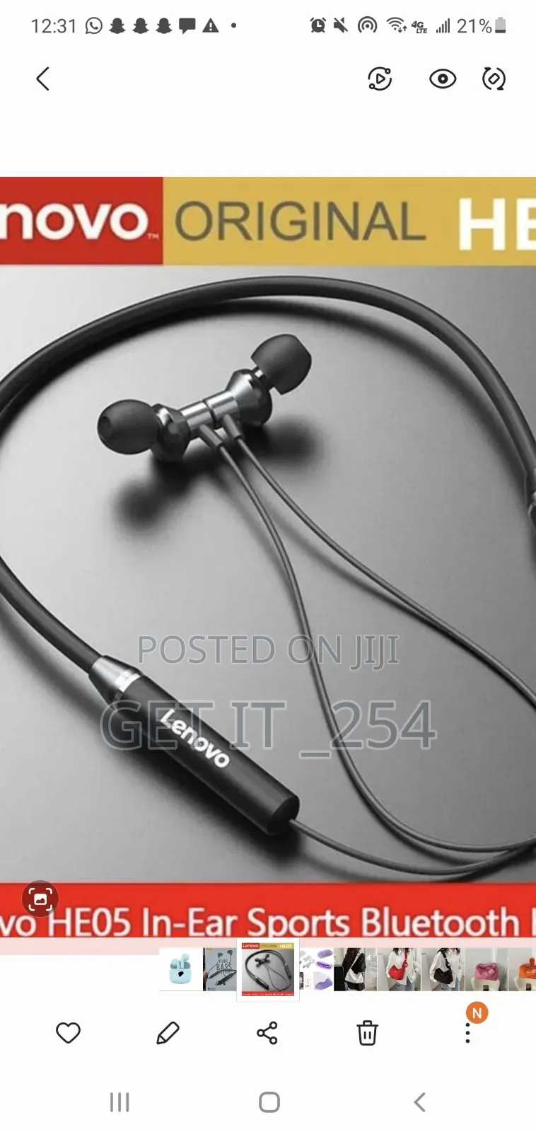 *Jbl !!Neck Band Wireless Stereo Headphone*