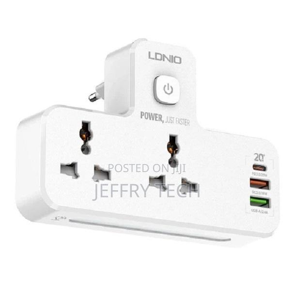 Ldnio Fast Charging Wall Socket - 2 Way Power Socket, 1 Usb- - thumbnail 2