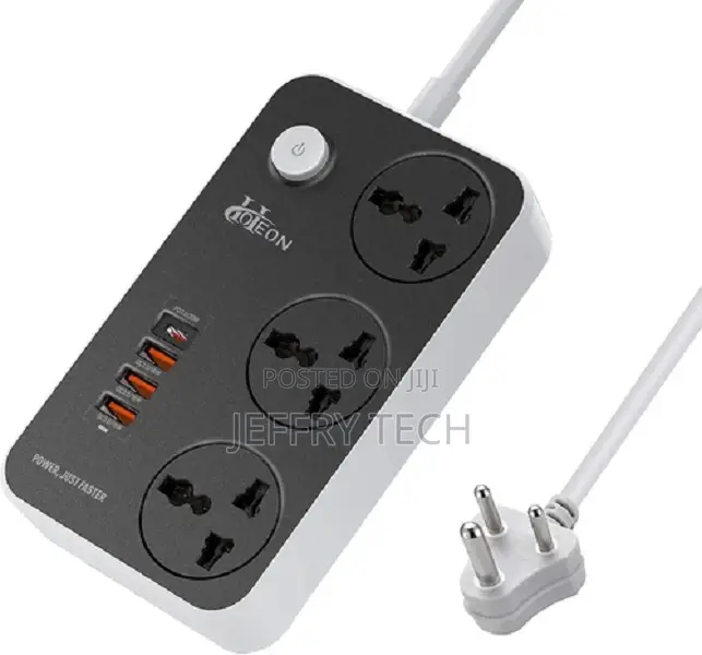 Ldnio Sc3412 Power Strip With 3 Ways Power Socket, 4 Usb Por