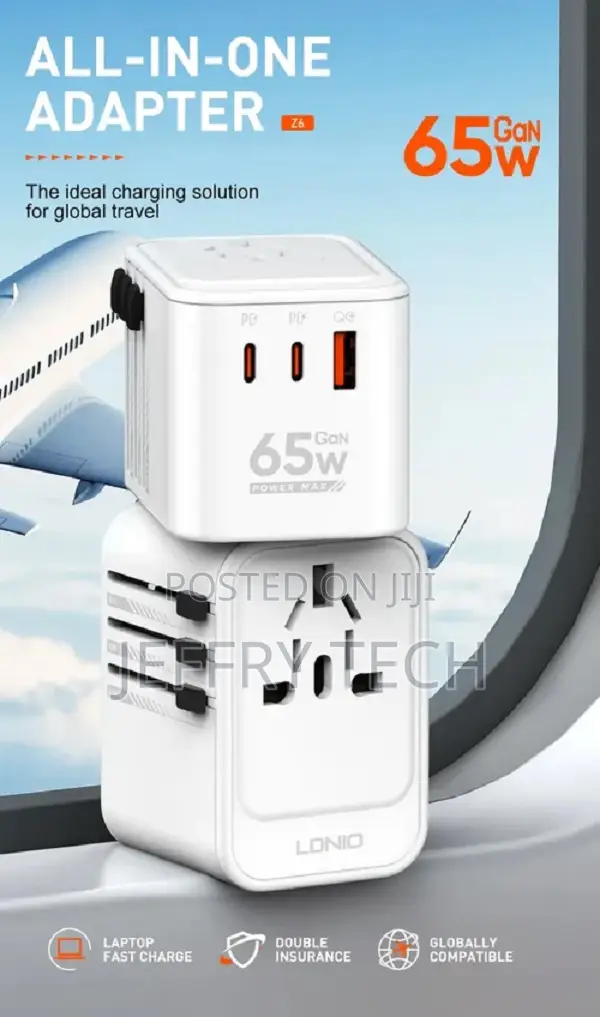 Ldnio Z6 Worldplug All in One Travel Charger, 3 Usb Ports, 6