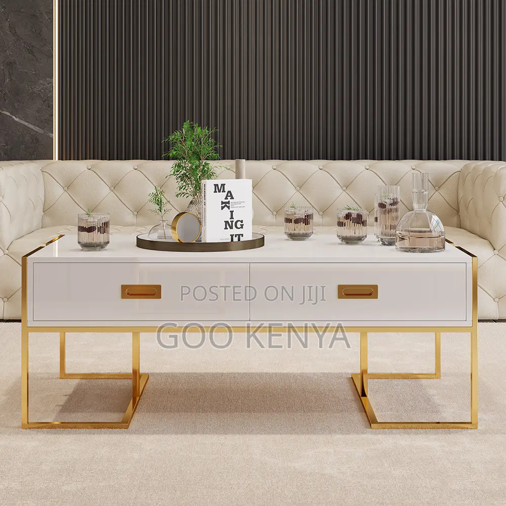 Coffee Table; Black Sleek Coffee Table