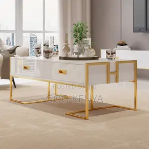 Coffee Table; Black Sleek Coffee Table