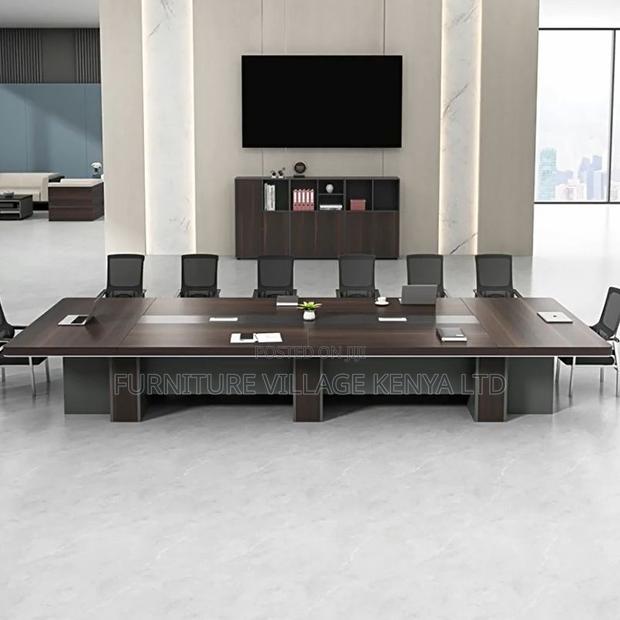 Boardroom Table:3-Meter Elegant Wood Collaboration Table - main view