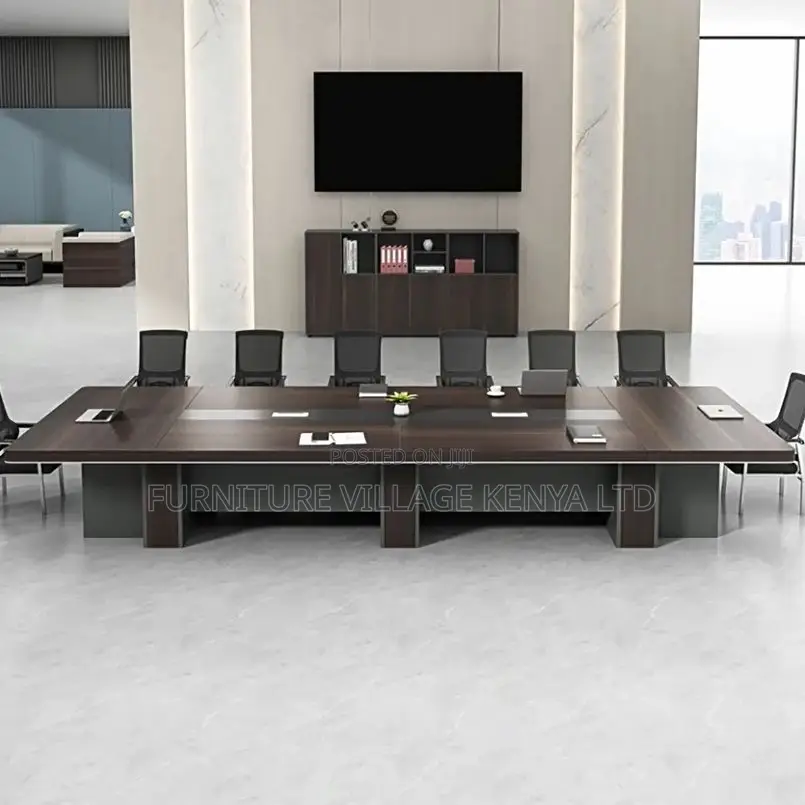 Boardroom Table:3-Meter Elegant Wood Collaboration Table