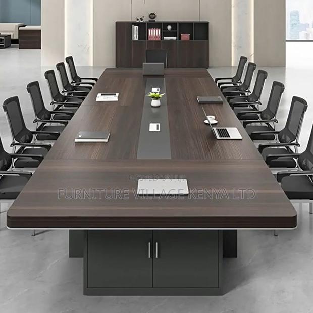 Boardroom Table:3-Meter Elegant Wood Collaboration Table - thumbnail 2