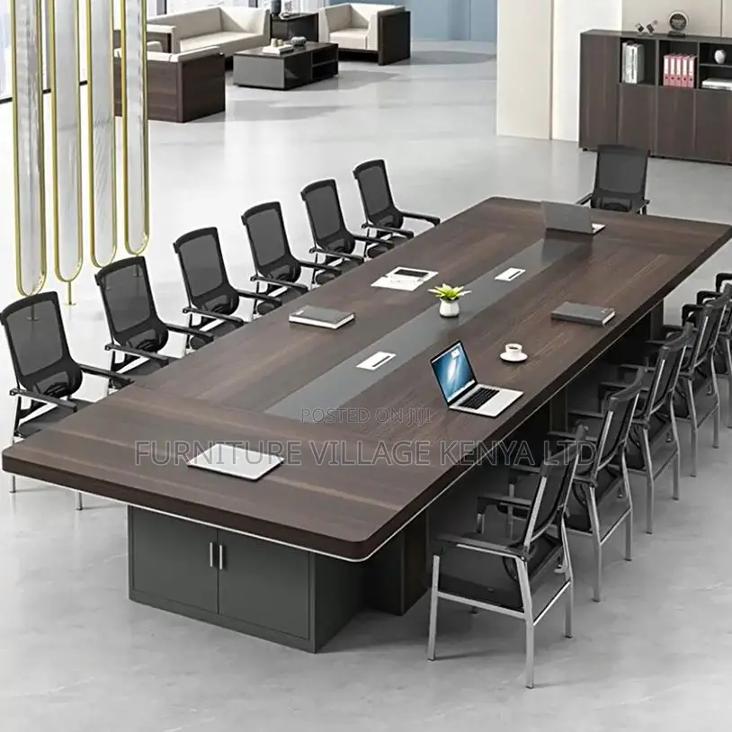 Boardroom Table:3-Meter Elegant Wood Collaboration Table