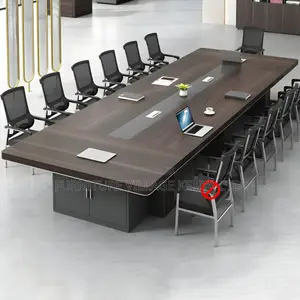 Boardroom Table:3-Meter Elegant Wood Collaboration Table