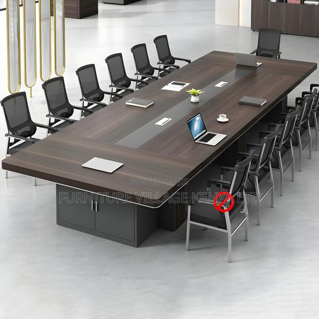 Boardroom Table:3-Meter Elegant Wood Collaboration Table - thumbnail 4