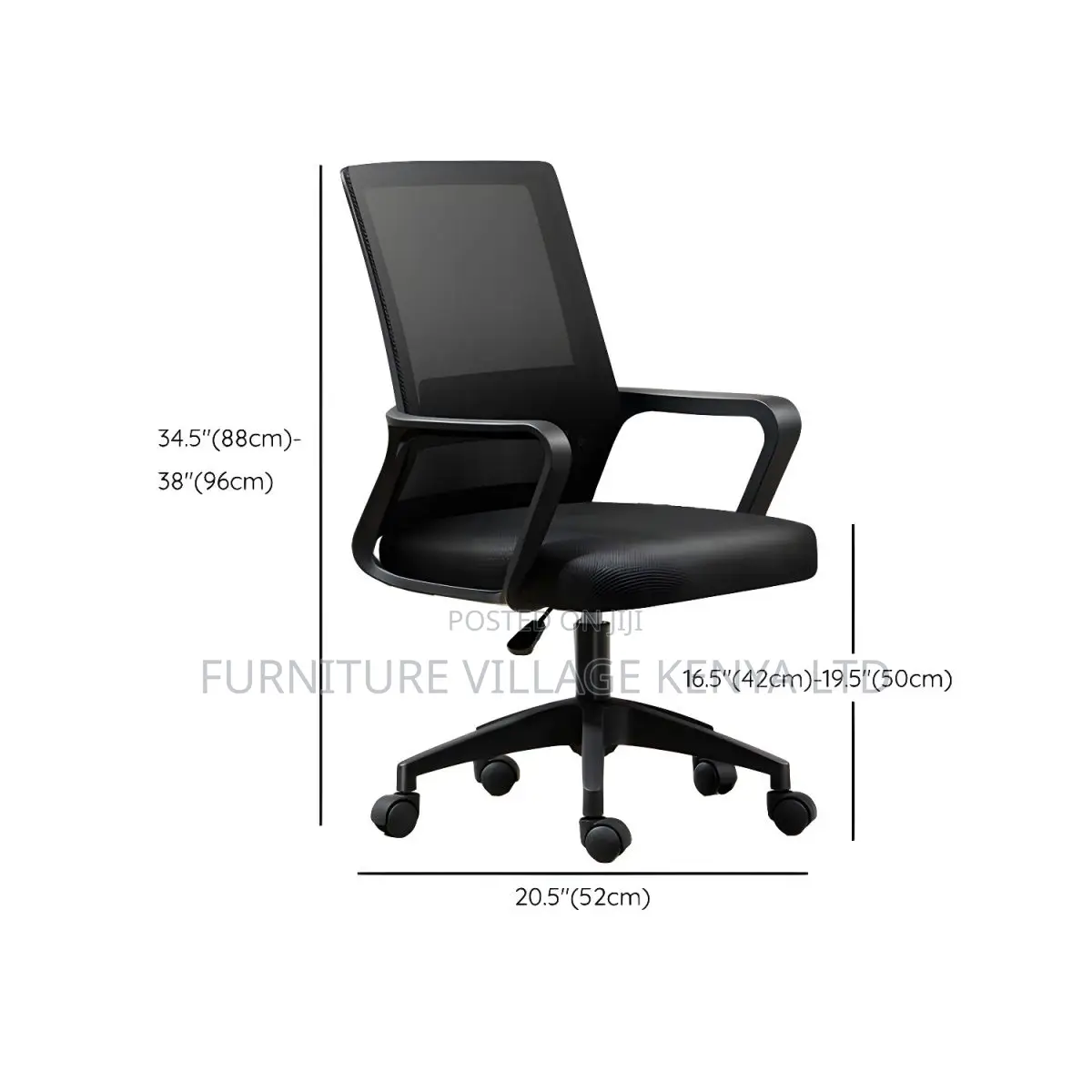 Office Chairs: Ergonomic Captain Mesh Office Chair on Wheels