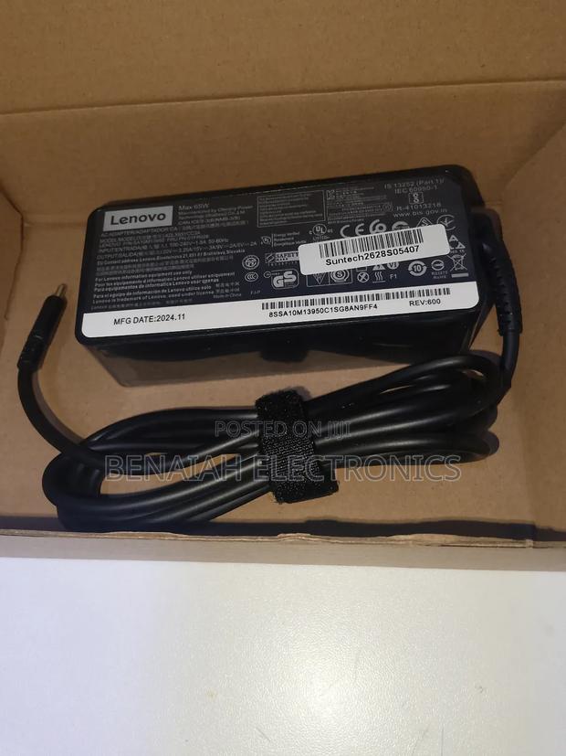 Fast Charging Lenovo Laptop Charger (65 Watts)Type C