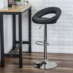 Home Chairs:Contemporary Silver Leather Office Bar Stool