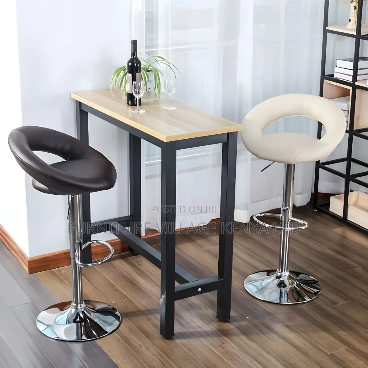 Home Chairs:Contemporary Silver Leather Office Bar Stool