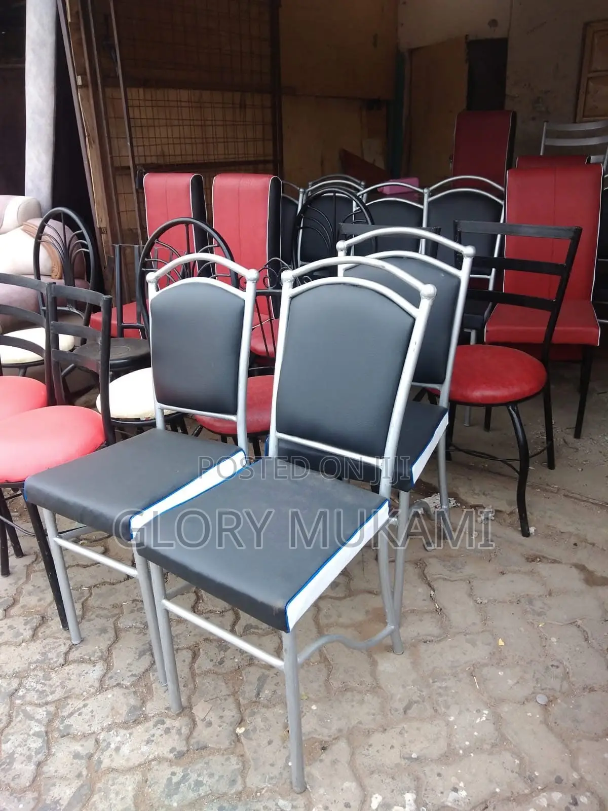 White Coated Restaurant And Bar Chairs