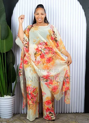 Fashionable Chiffon Cover Up With Pants 