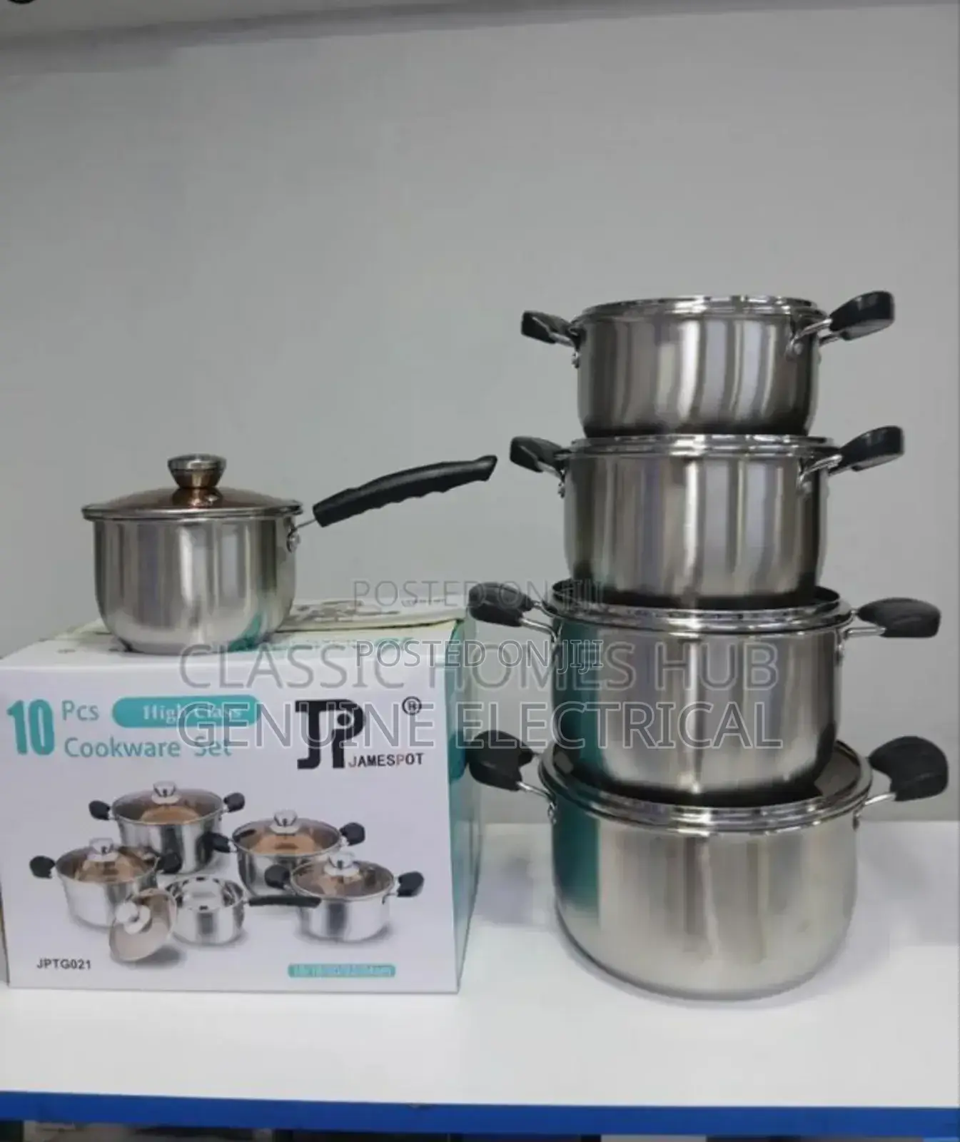 Cookware Set 10 Pieces Jp Stainless Steel