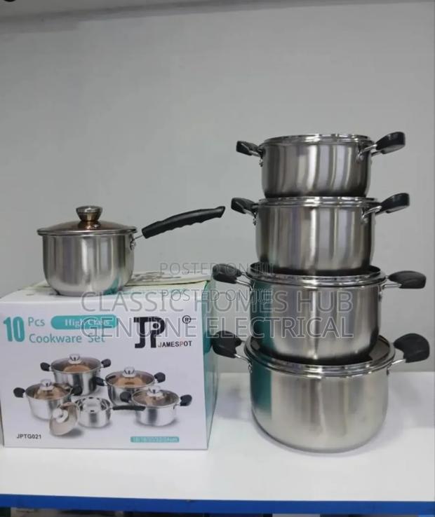 Cookware Set 10 Pieces Jp Stainless Steel