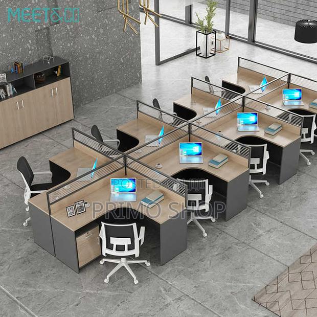 Office Workstation; 4 Way Curved Private Office Workstation - thumbnail 2