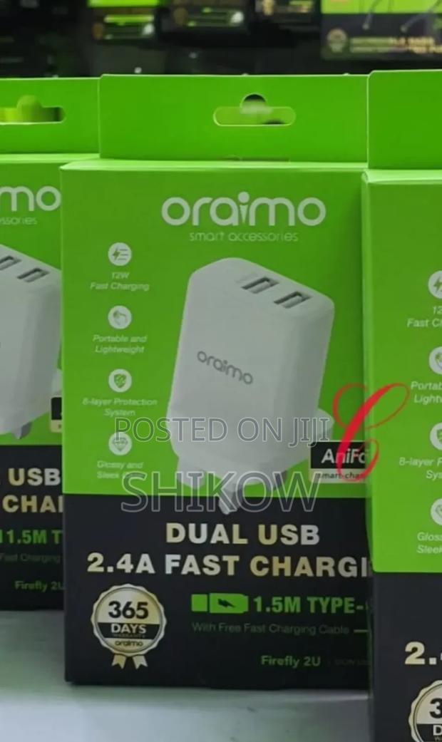 Oraimo Firefly 2u U67d+C53 Dual Usb 2.4a iPhone - thumbnail 4