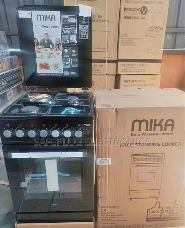 Mika Cooker, 50×60, 3g+1e, 4 Function Electric Oven, Black