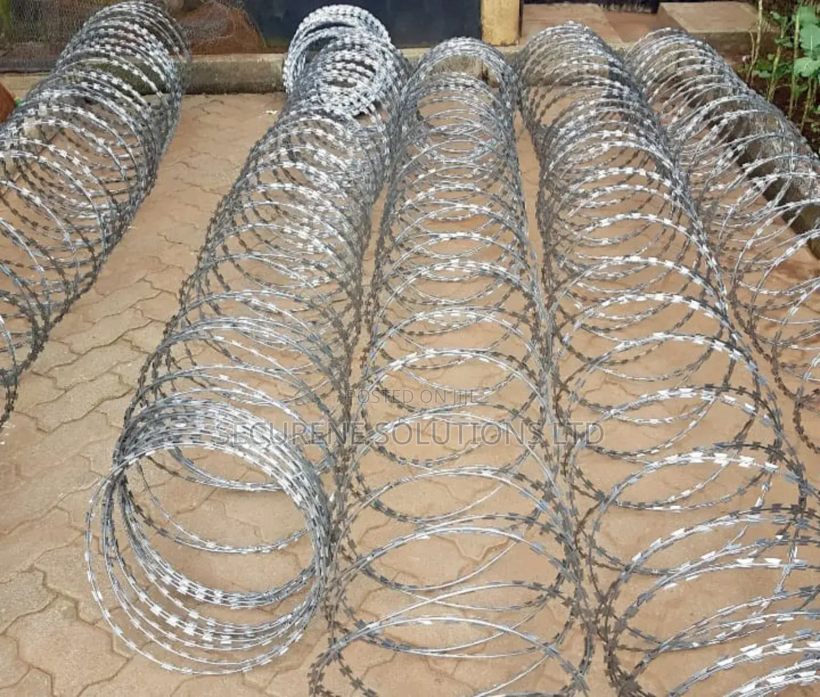 Silver Razor Wire