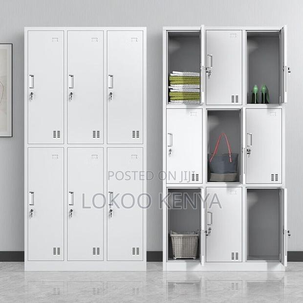 Office Cabinet: 6-Locker Heavy -Duty Office Storage Cabinet