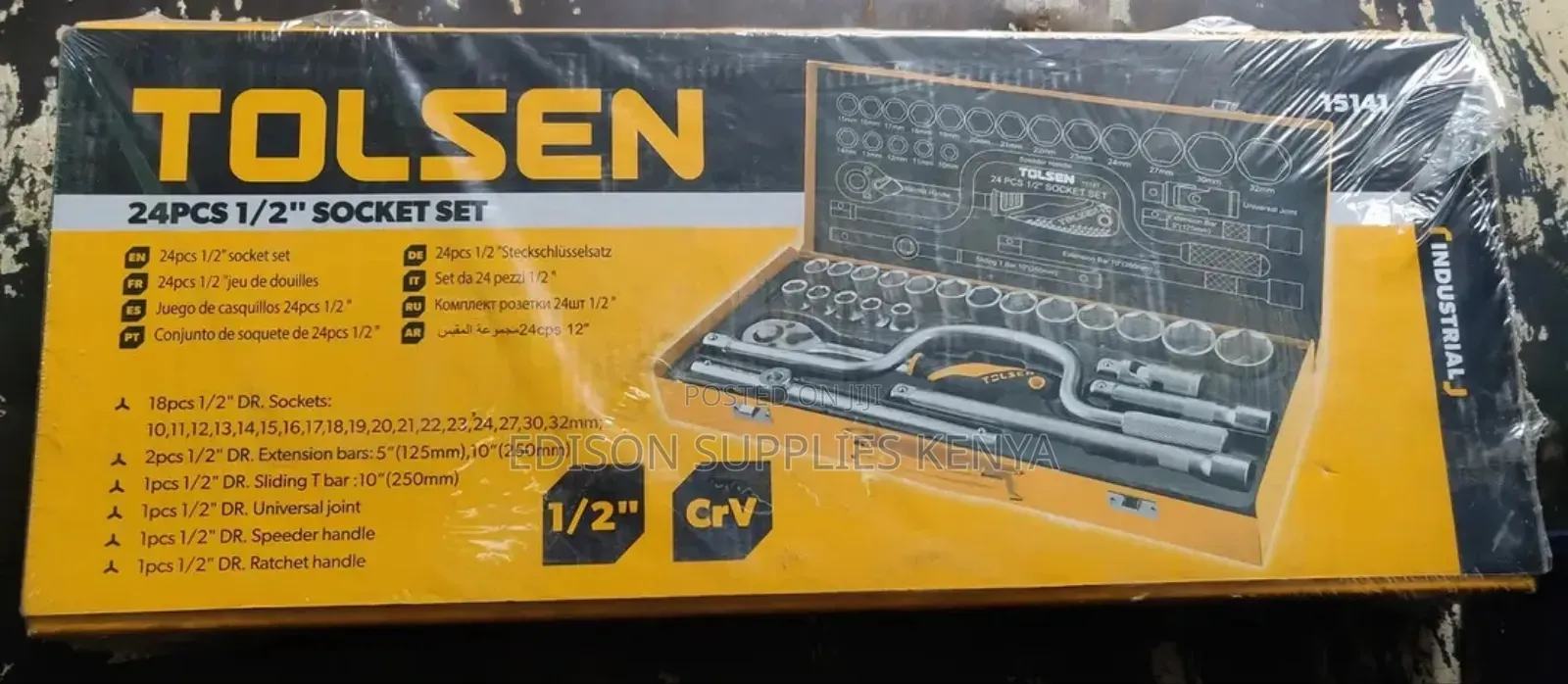 1/2" Inch Socket Set Tolsen 24pcs Tire Changing Spanner Set