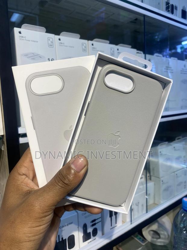 iPhone 16e 2025 Leather Back Cover Case-Gray - main view