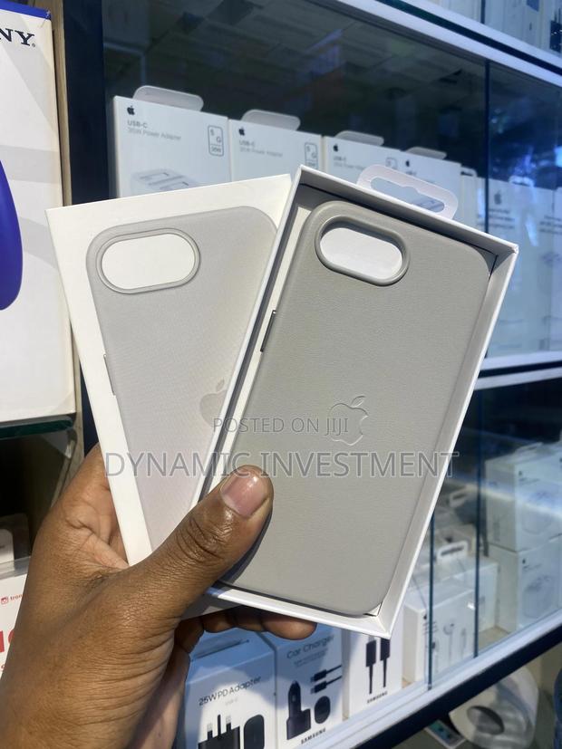 iPhone 16e 2025 Leather Back Cover Case-Gray - thumbnail 2