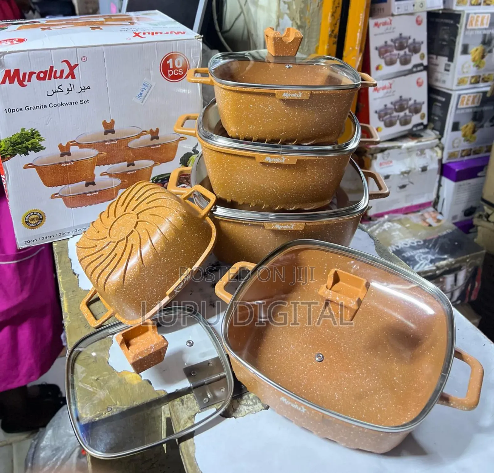 10 PCS Granite Miralux Cookware Set.