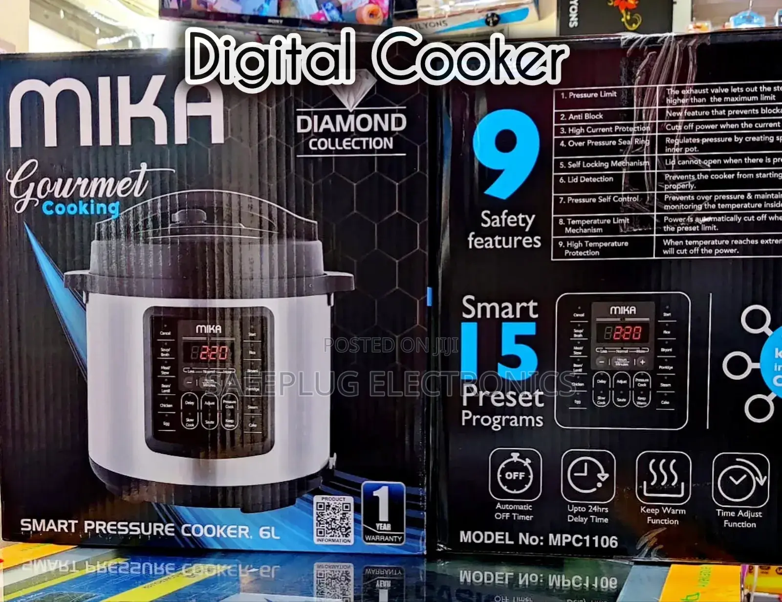 Mika Smart Pressure Cooker, 6l - 15 Preset Program
