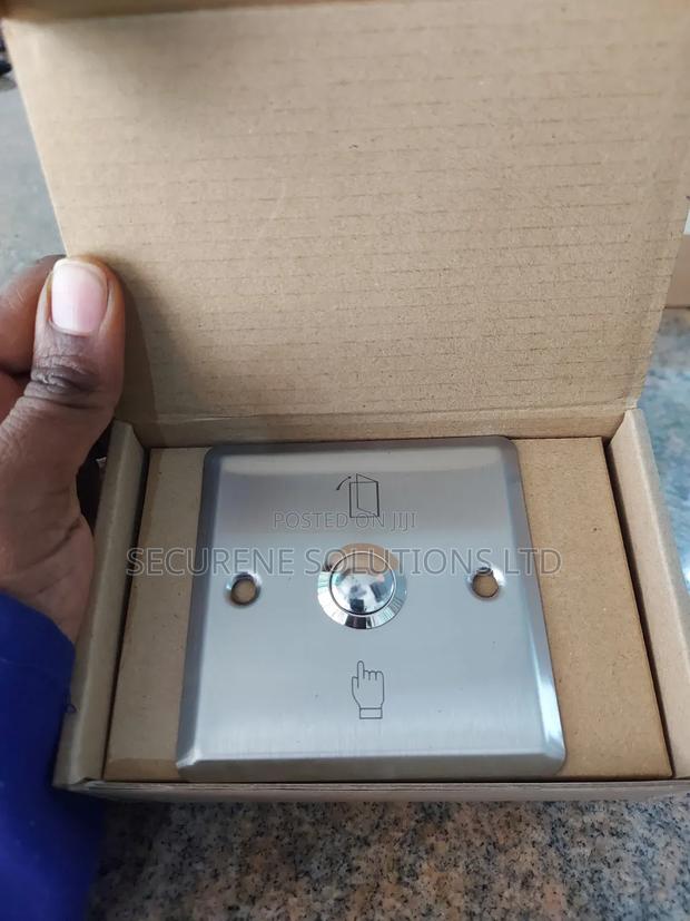 A Metallic Exit Buttonused in Access Control Systems - main view