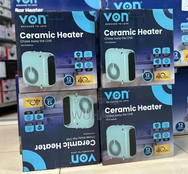 Von 1500 Watts Ceramic Room Heater 2 Heat Settings
