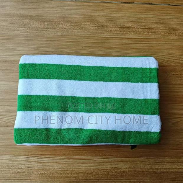 Green Cabanas Medium Stripped Towels - main view